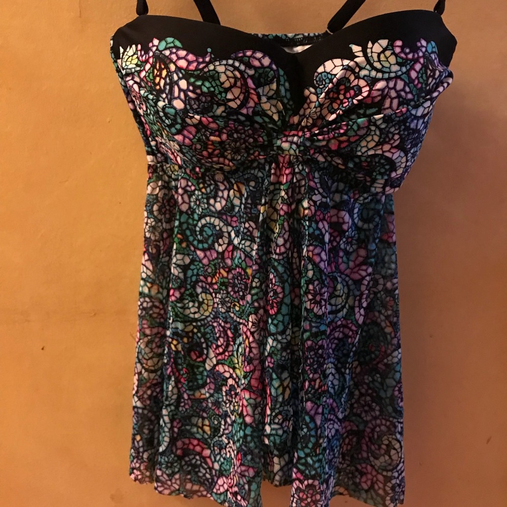 Profile by Gottex Tankini Top Sz 10 (34/36 c/d)